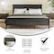 Flash Furniture Fiona Dark Gray King Size Solid Wood Platform Bed Frame w/Headboard, Footboard, and Slatted Bottom MG-0900-29-KB-DKGRY-GG - alternate 6